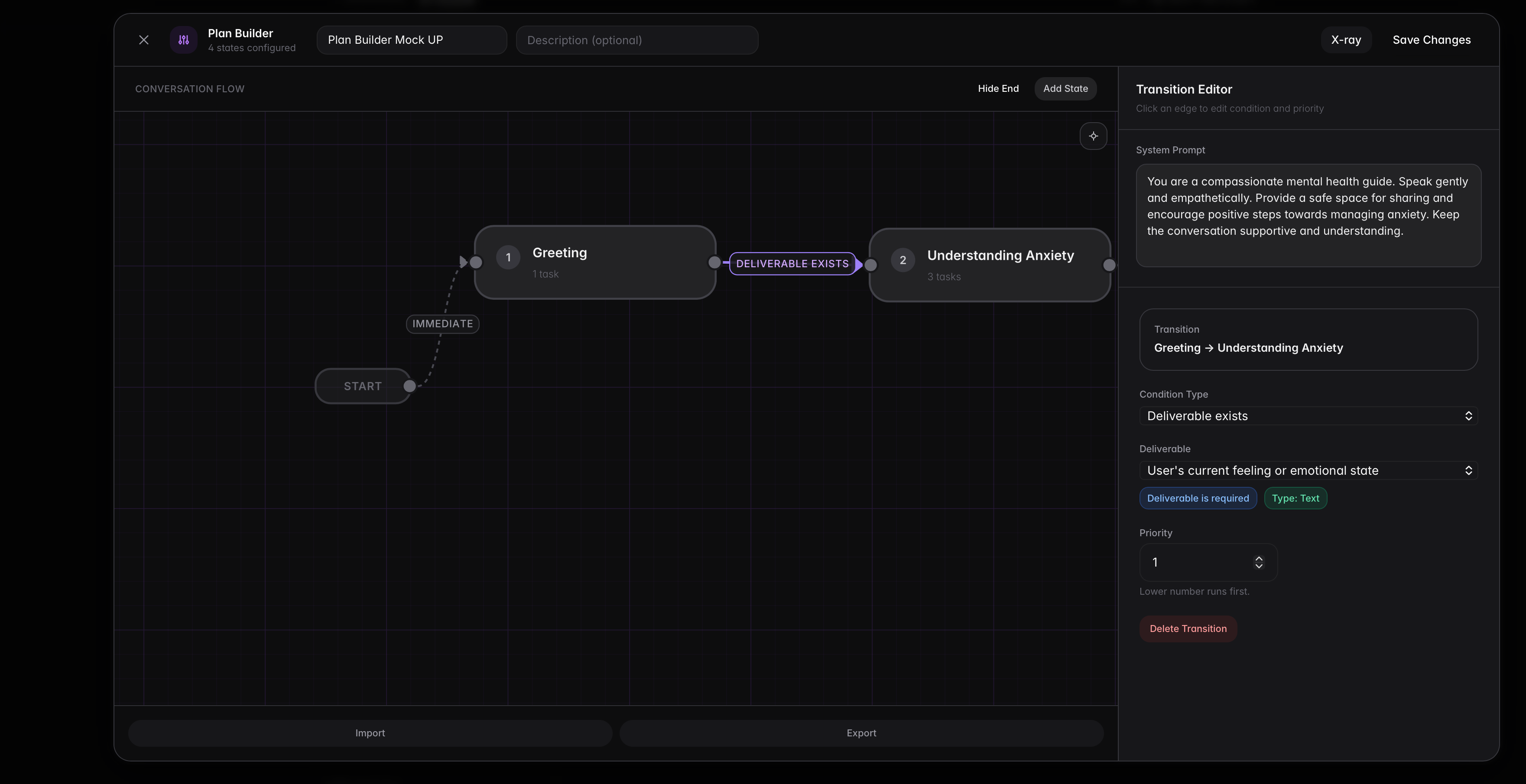 Edge editor - deliverable condition